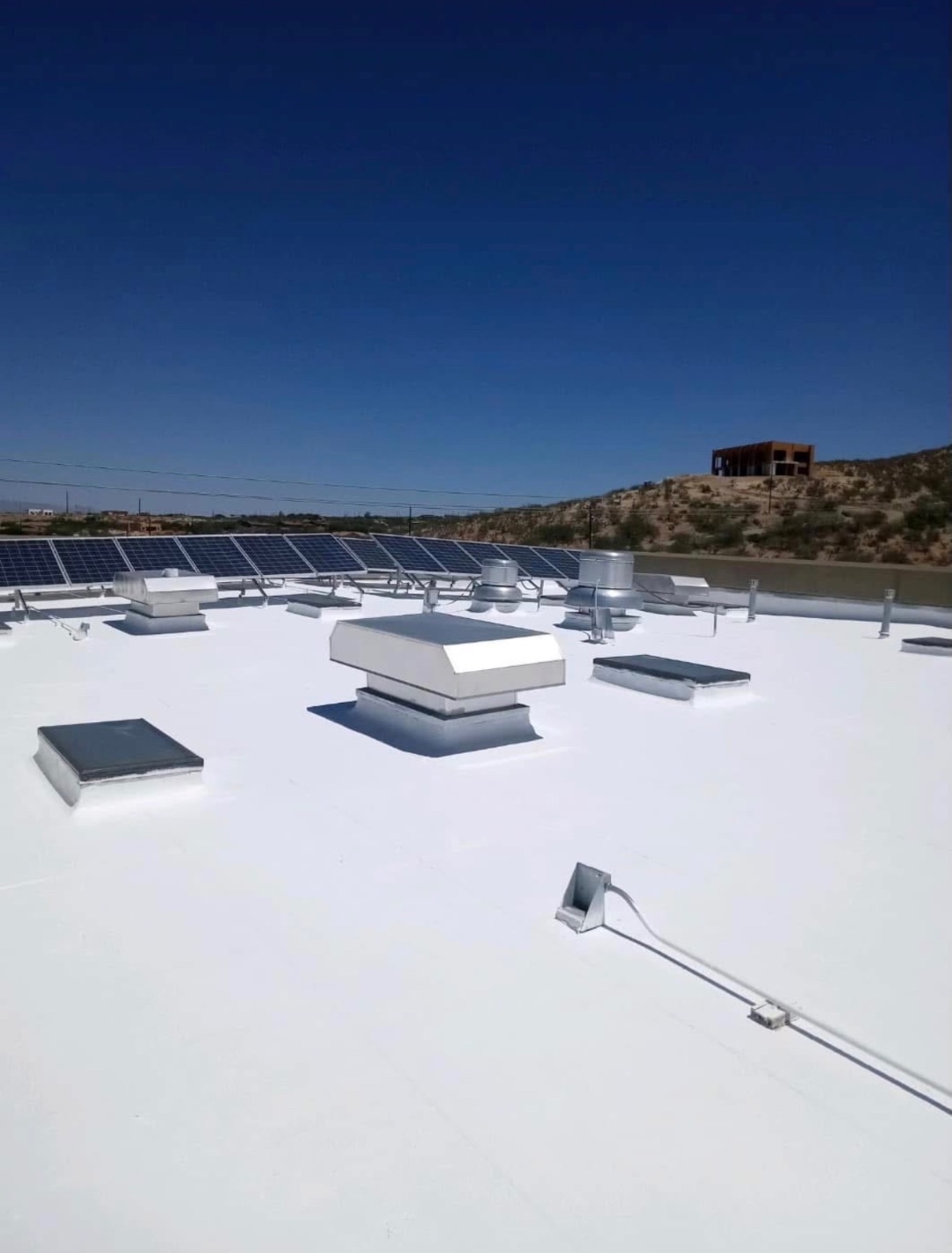 Rio Rico fire station reflective cool roof coating completed by W&D Roofing