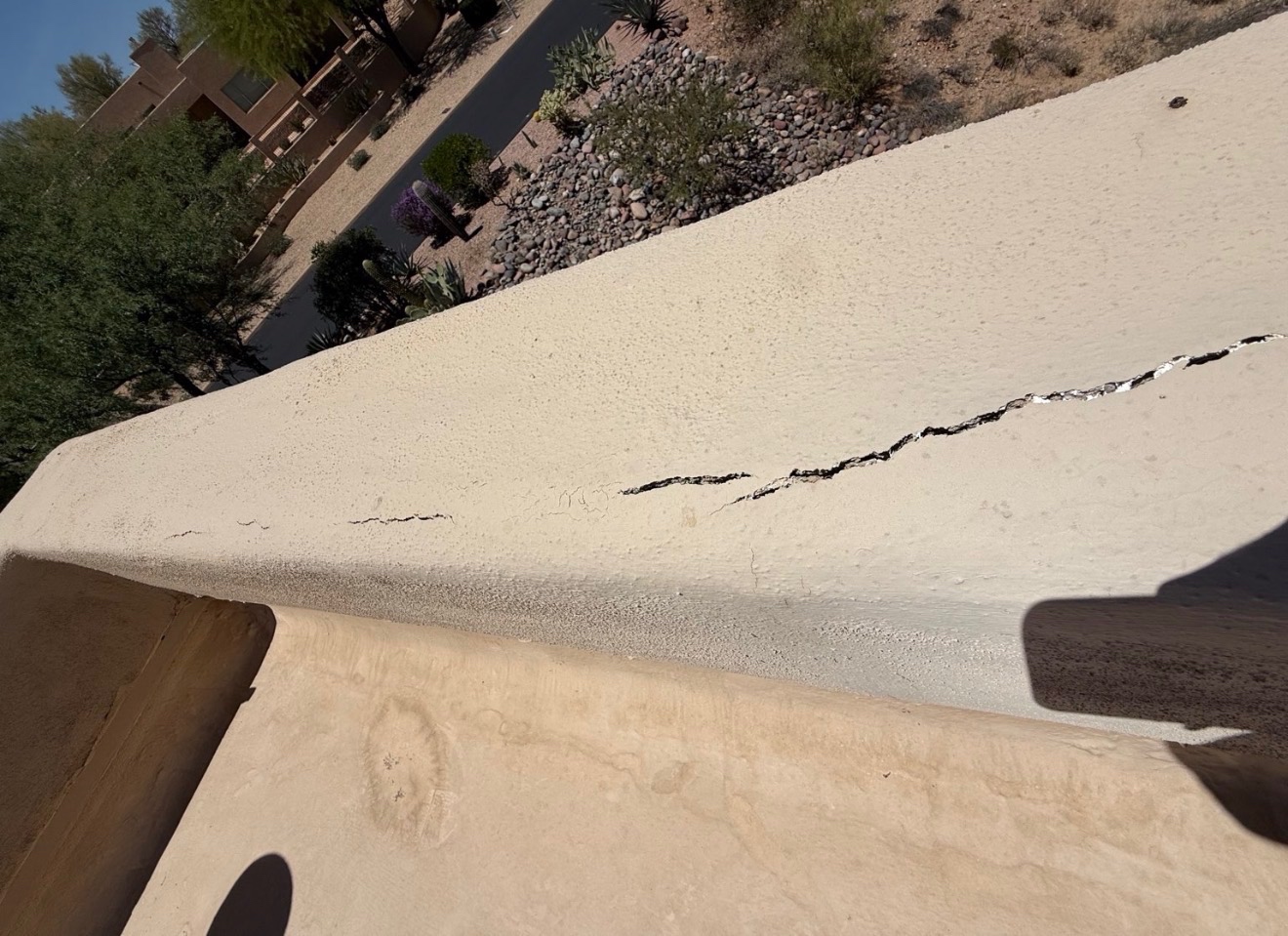 Before W&D Roofing roof coating restoration with aging flat roof surface