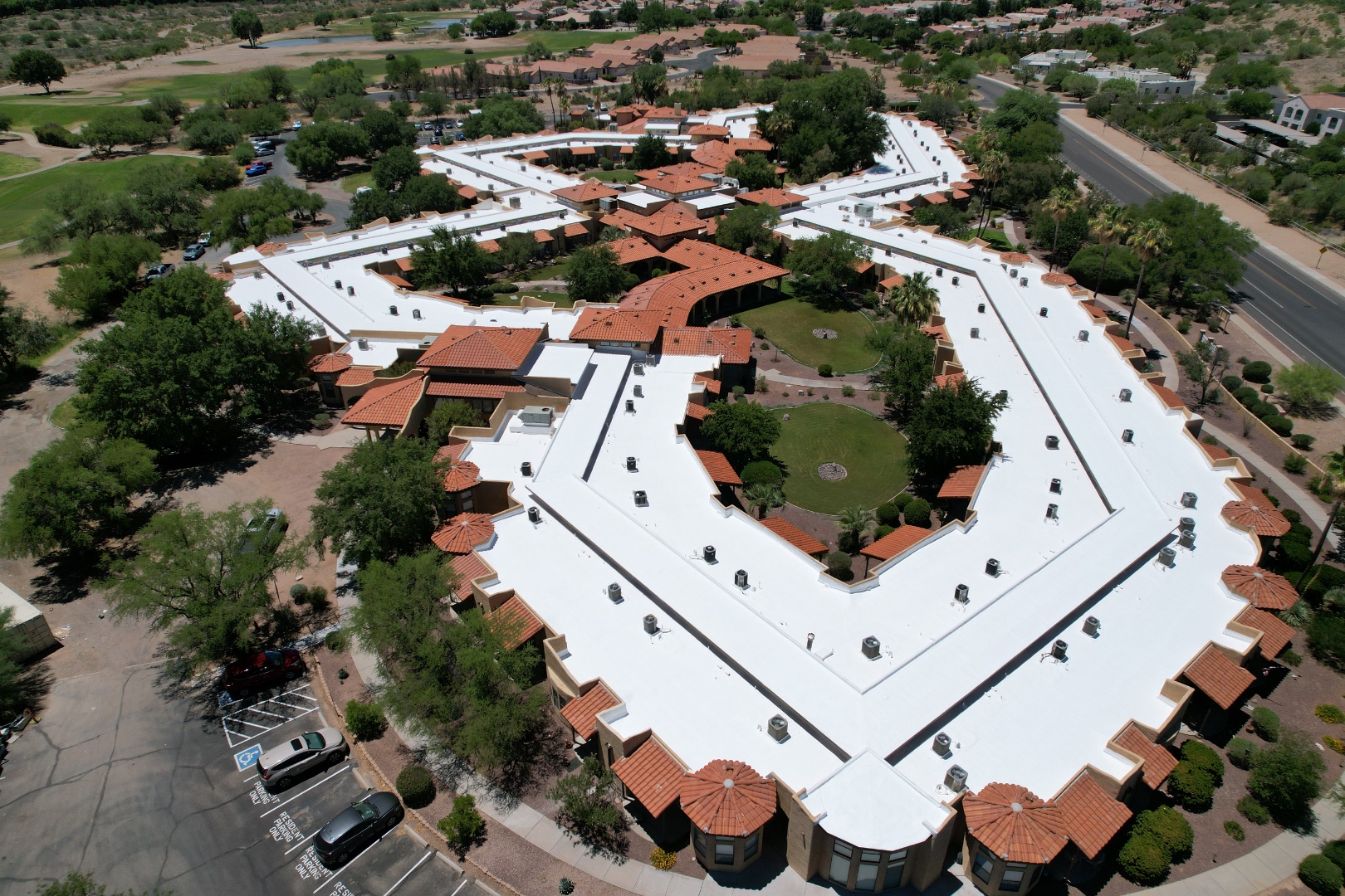 Completed W&D commercial roof coating project in Arizona