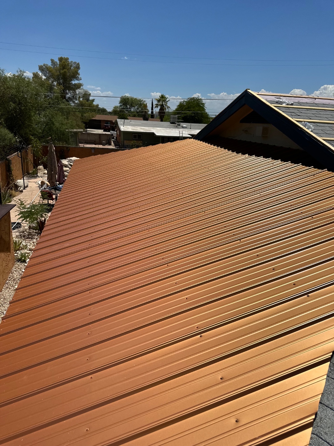 PBR panel metal roofing project with real W&D installation work