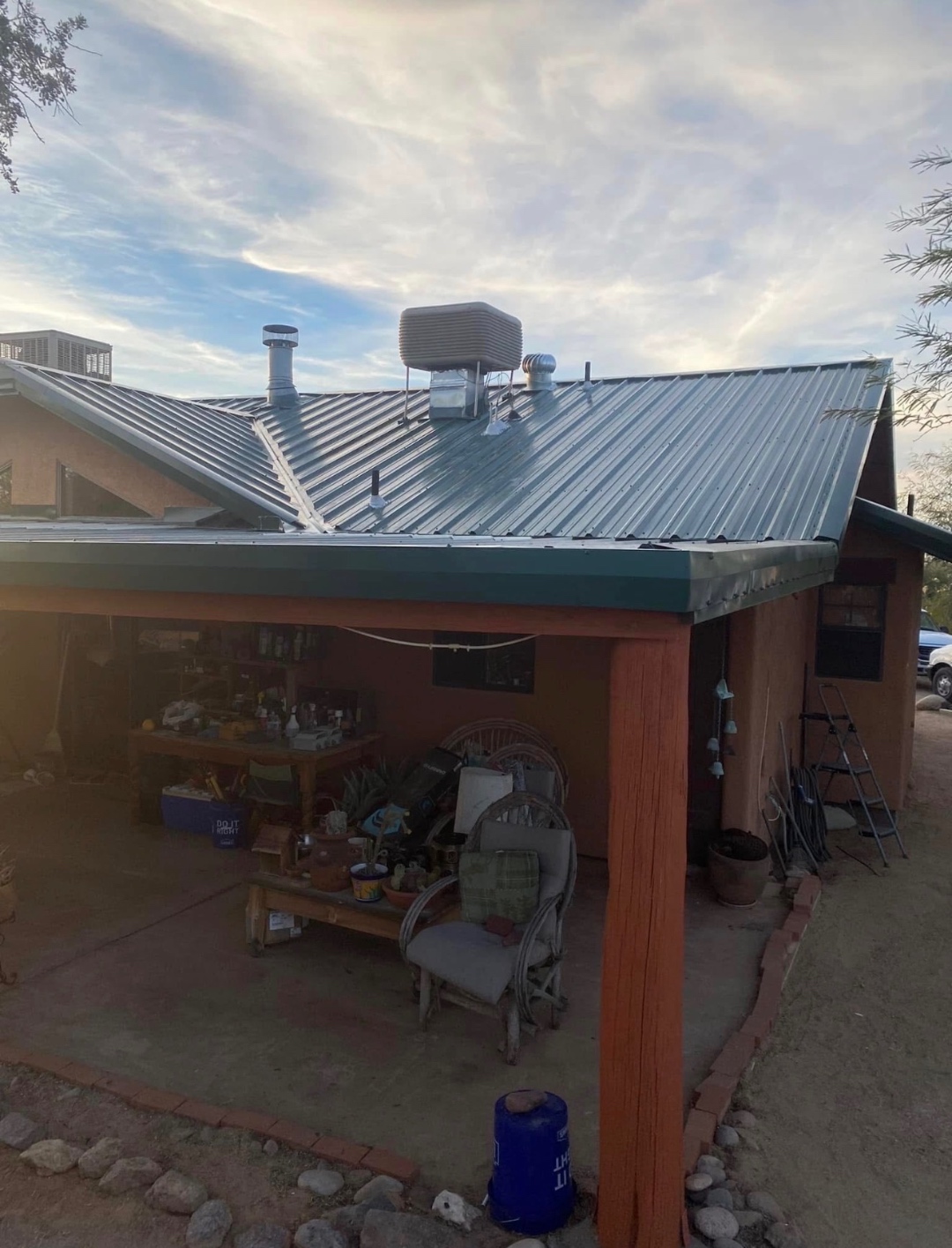 Completed SSP standing seam metal roof system installed by W&D Roofing