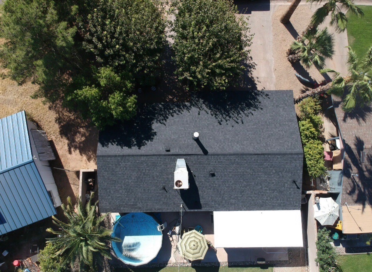 Real W&D Roofing completed residential shingle roof project on an Arizona home
