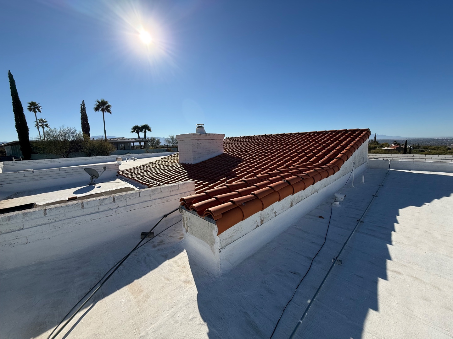 Completed W&D Roofing residential tile roof on an Arizona home