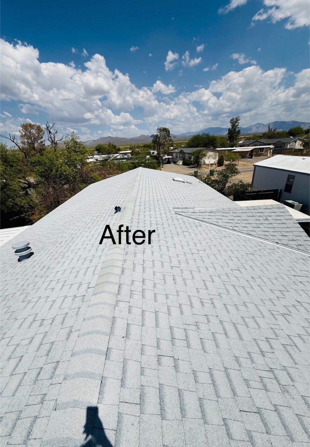 After photo of an additional completed W&D Roofing shingle roof replacement job