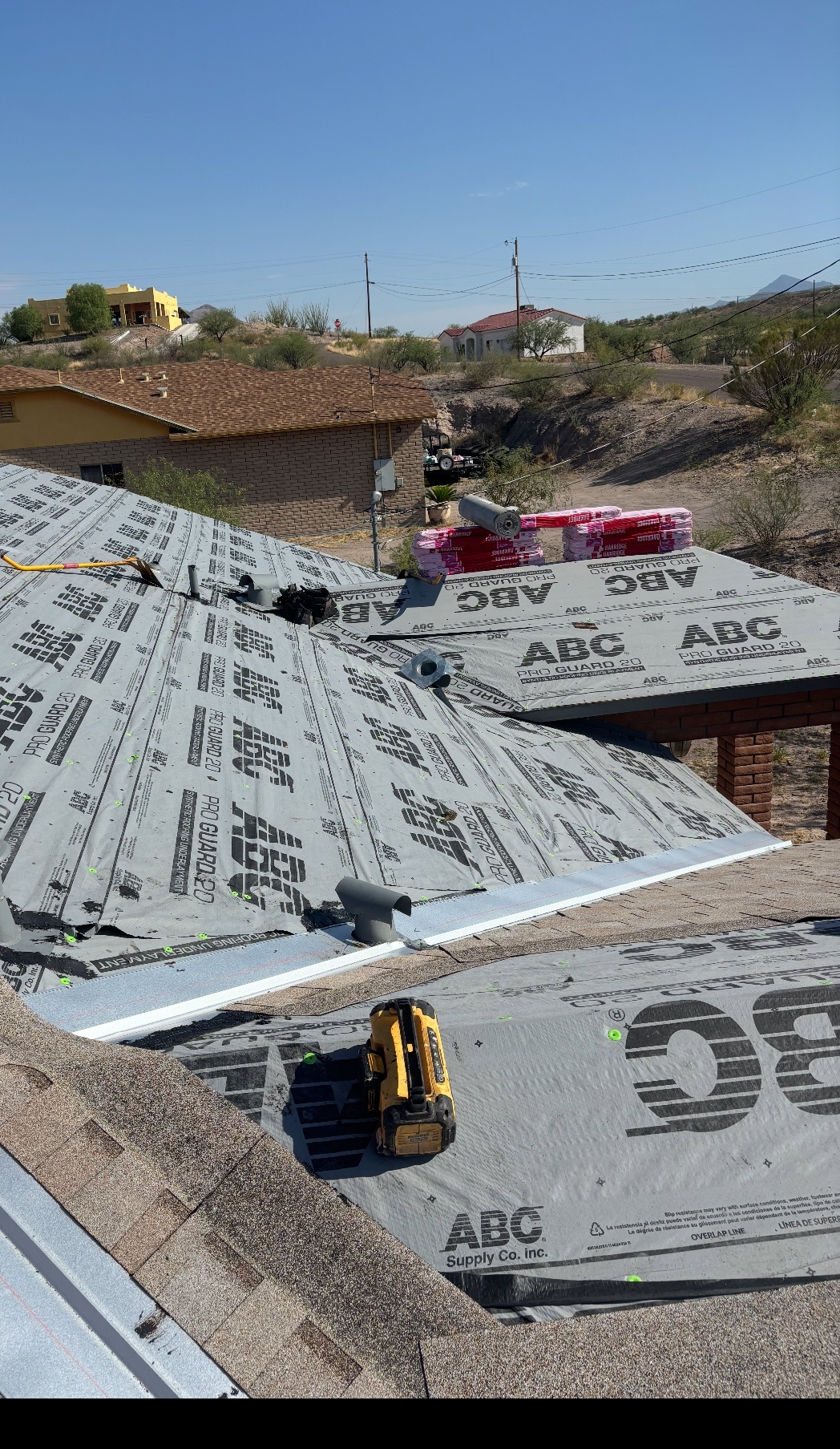 Detailed underlayment work on the same W&D Roofing shingle replacement project