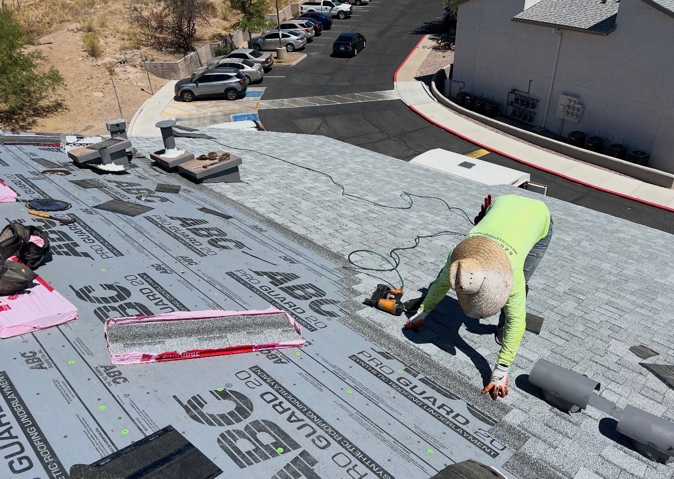 W&D Roofing shingle roof replacement process photo from active jobsite work