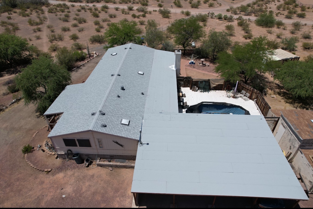 Completed W&D Roofing new shingle roof replacement on an Arizona home