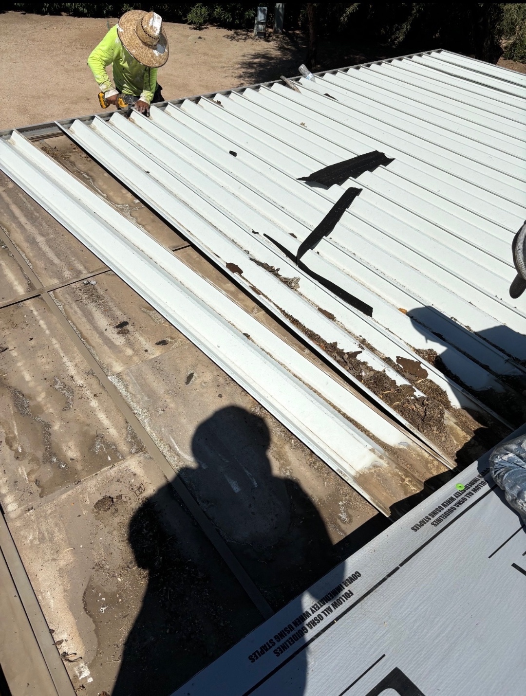 W&D Roofing residential shingle roof tear-off before replacement