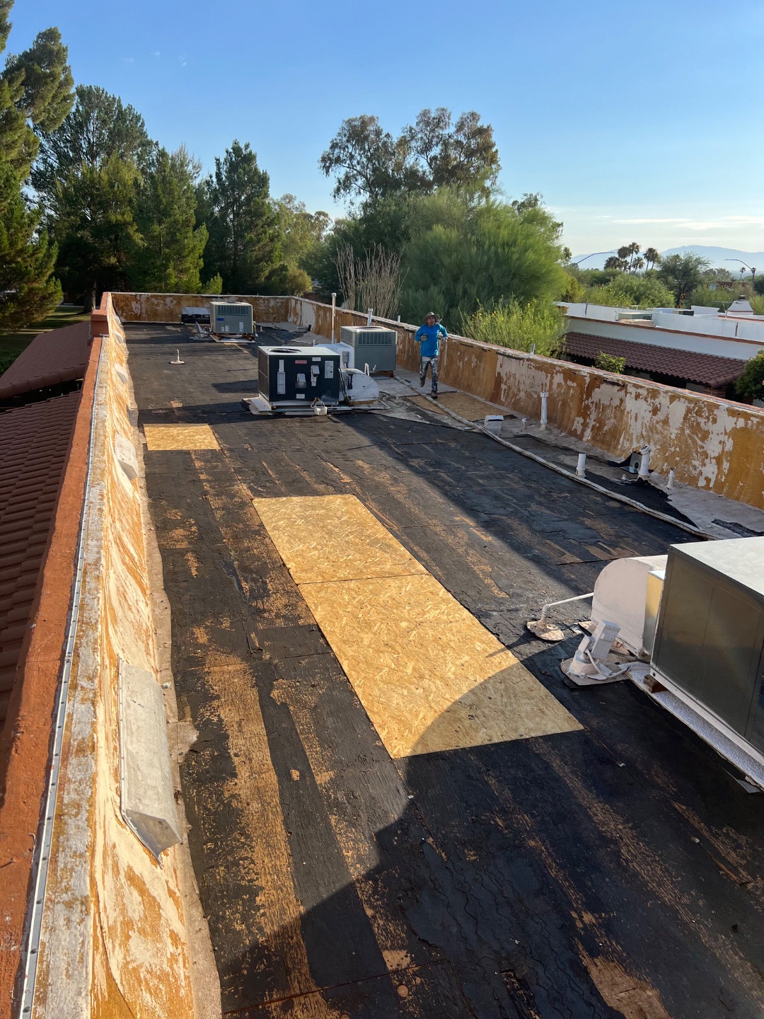 W&D Roofing spray foam roof project progress photo