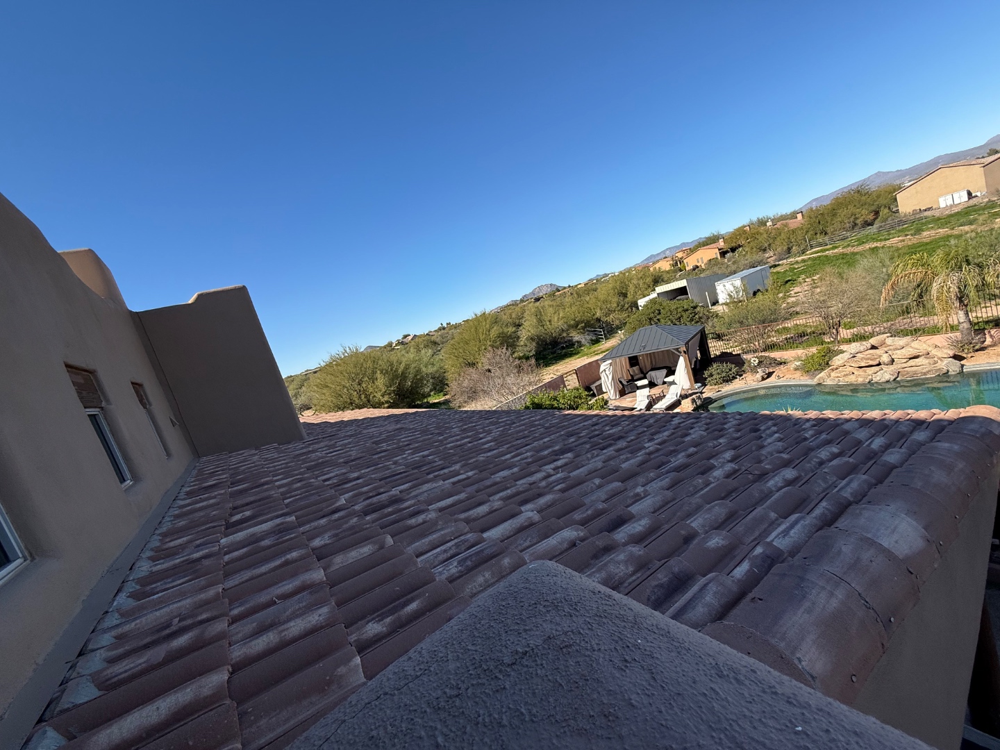 Real W&D Roofing luxury residential tile roof project in Arizona