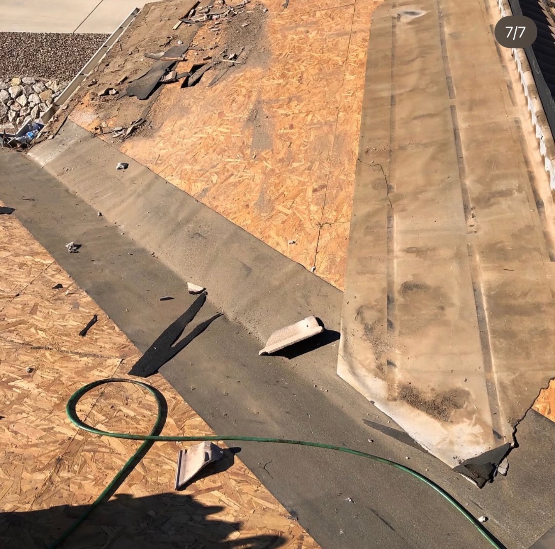 W&D Roofing tile roof decking repair and preparation before underlayment installation